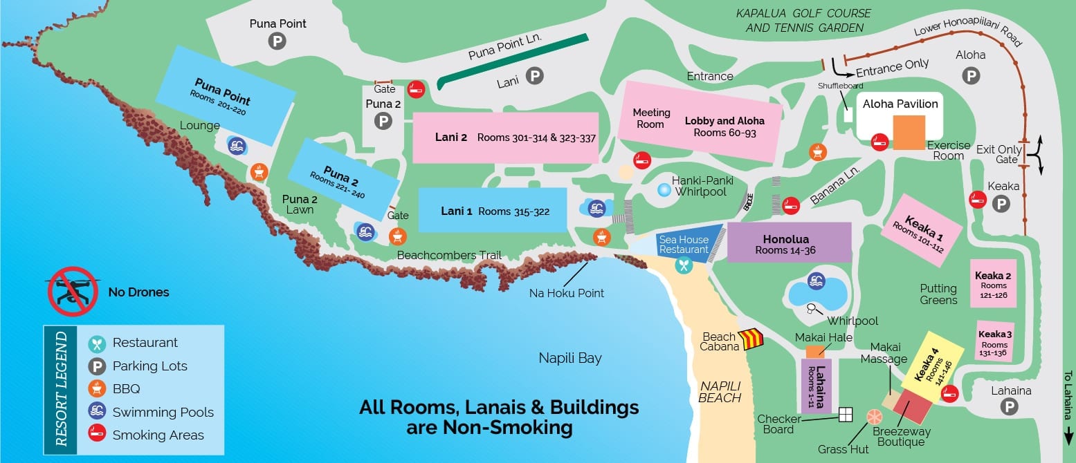 Napili Kai Resort Map Property Map And Weekly Activities | Napili Kai Beach Resort | Lahaina, Hi  96761